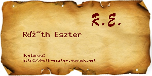 Róth Eszter névjegykártya