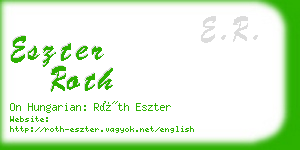 eszter roth business card